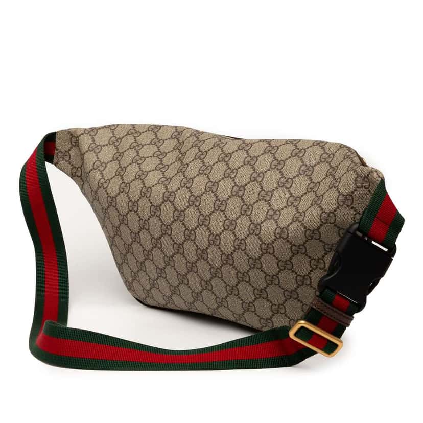 Gucci GG Supreme Courrier Belt Bag Brown Canvas Good condition - Back View