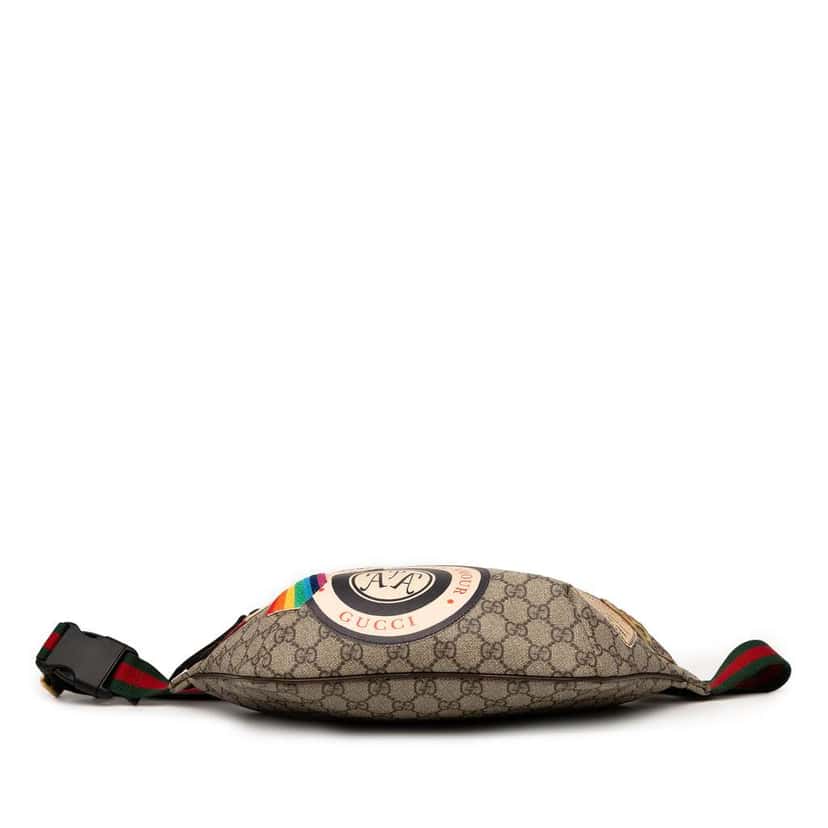 Gucci GG Supreme Courrier Belt Bag Brown Canvas Good condition - Inside View