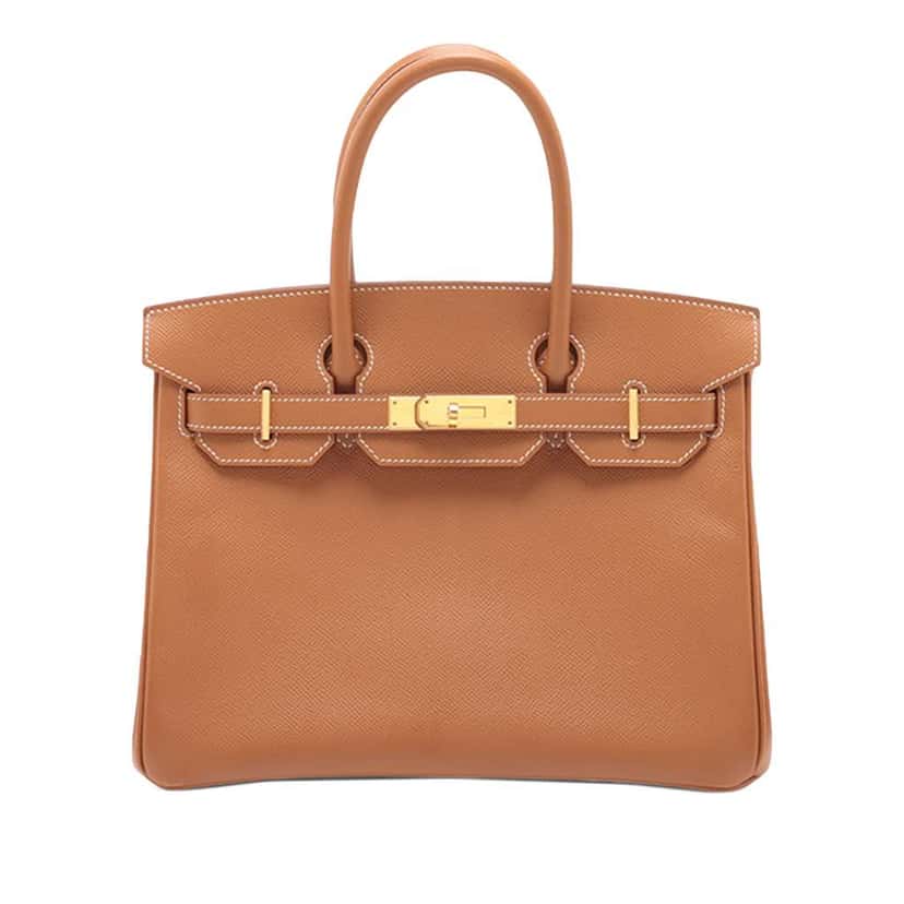 Hermès Epsom Birkin Retourne 30 Brown Leather Good condition - Front View