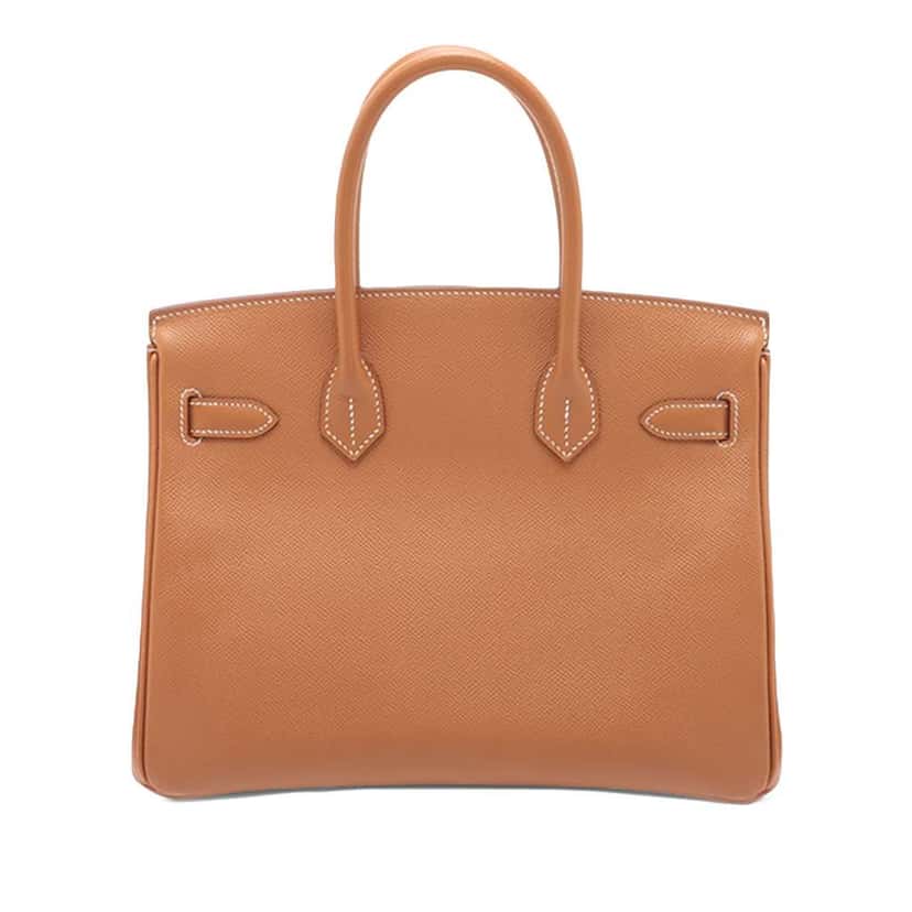 Hermès Epsom Birkin Retourne 30 Brown Leather Good condition - Back View