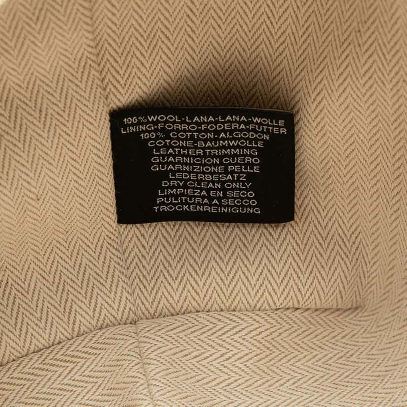 Hermès Small Wool Bride A Brac Au Carre Case Brown Wool Good condition - Box View