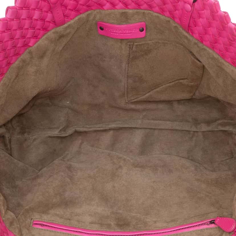 Bottega Veneta Intrecciato Trimmed Bicolor Nappa Tote Brown Leather Very good condition - Model View