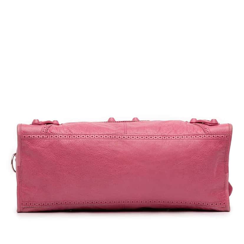 Balenciaga Lambskin Motocross Giant Brogues Part Time Satchel Pink Leather Good condition - Inside View