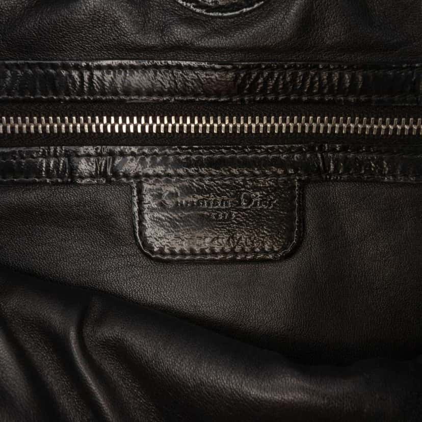 Dior Medium Patent Cannage Vertical Soft Shopping Tote Black Leather Good condition - Box View
