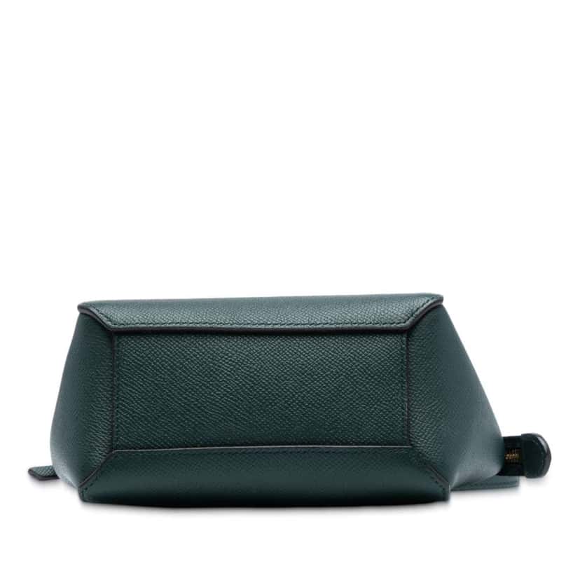 Celine Pico Grained Calfskin Belt Bag Green Leather Good condition - Inside View