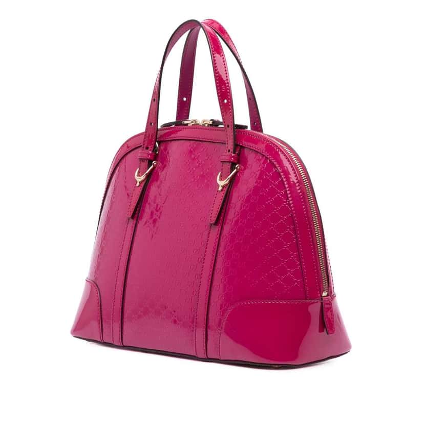 Gucci Medium Microguccissima Patent Nice Dome Satchel Pink Leather Good condition - Back View