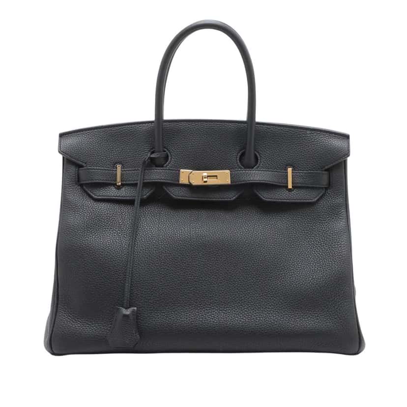 Hermès Togo Birkin Retourne 35 Black Leather Good condition - Front View