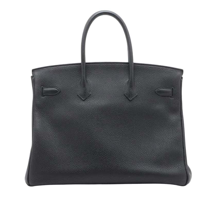 Hermès Togo Birkin Retourne 35 Black Leather Good condition - Back View