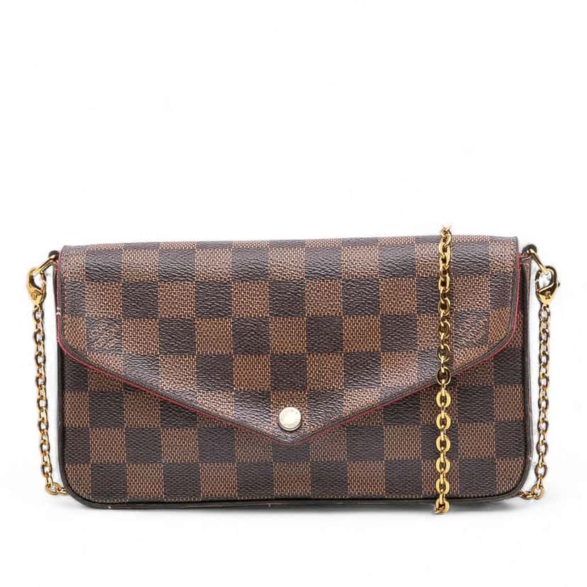 Louis Vuitton Damier Ebene Pochette Felicie Brown Good condition - Front View