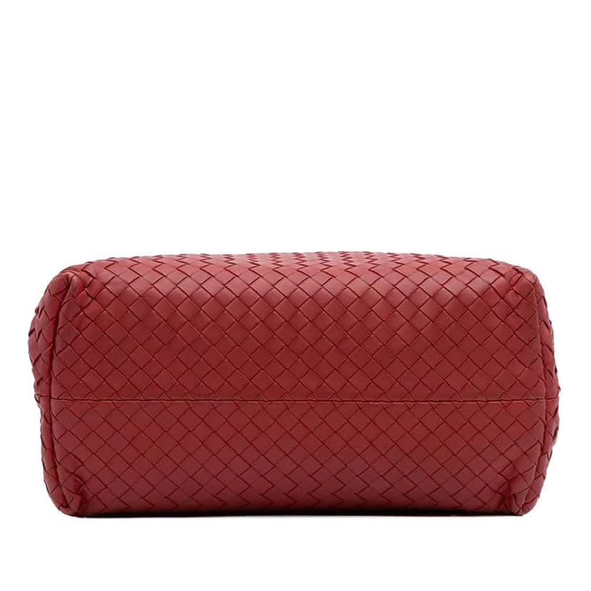 Bottega Veneta Nappa Intrecciato Karung Glass Tote Red Leather Good condition - Inside View