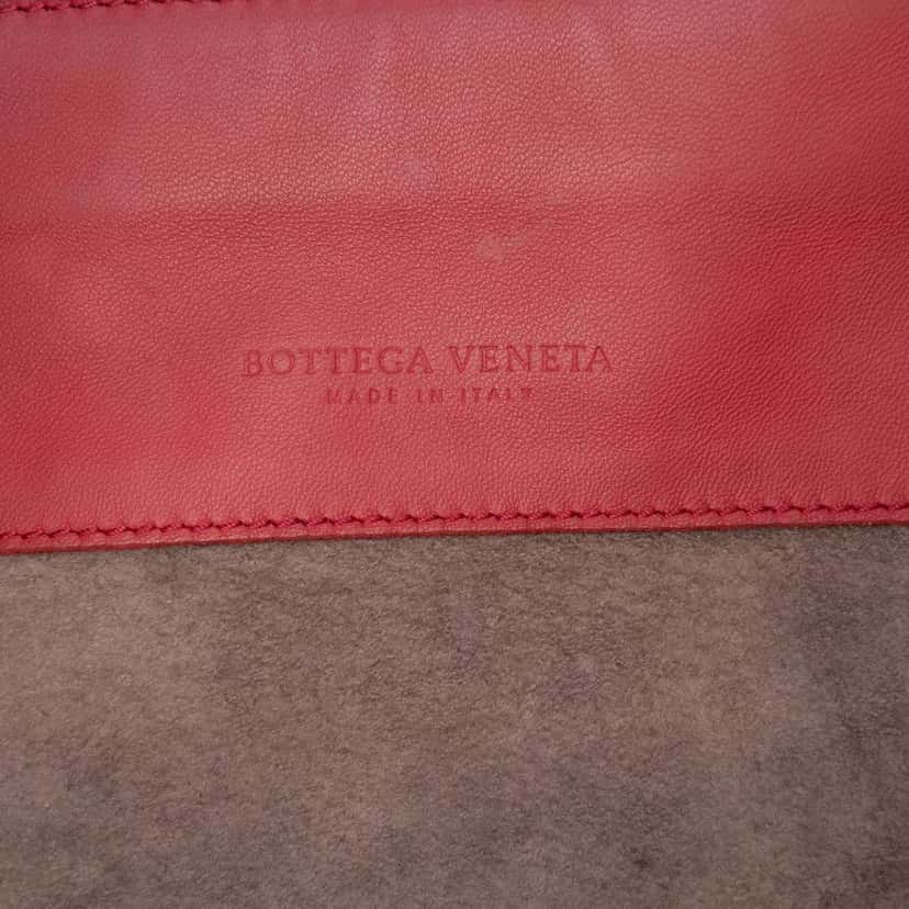 Bottega Veneta Nappa Intrecciato Karung Glass Tote Red Leather Good condition - Box View