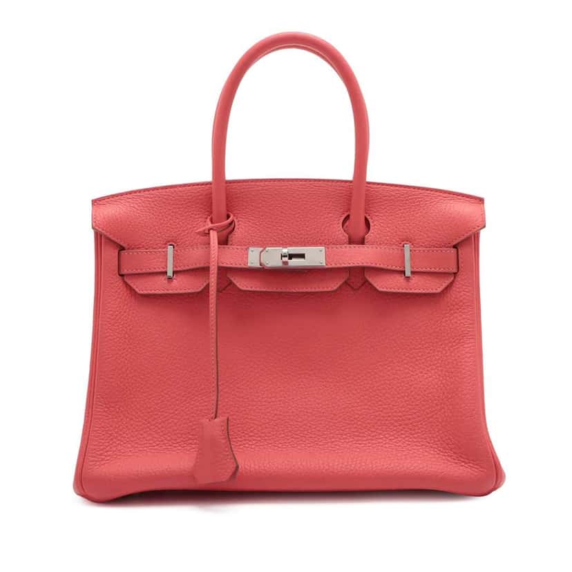 Hermès Clemence Birkin Retourne 30 Red Leather Good condition - Front View