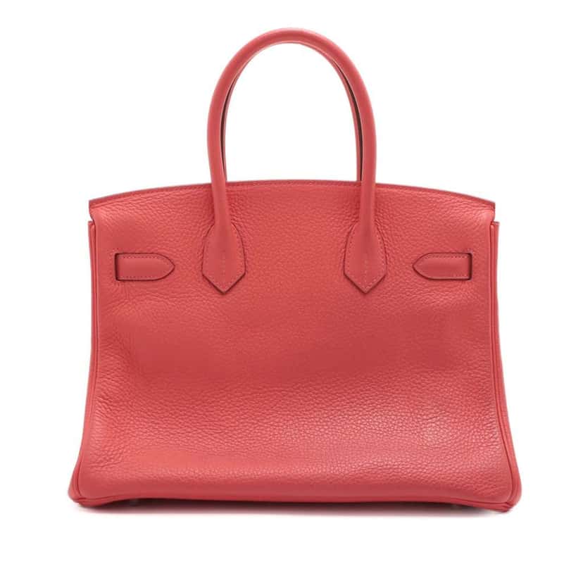 Hermès Clemence Birkin Retourne 30 Red Leather Good condition - Back View