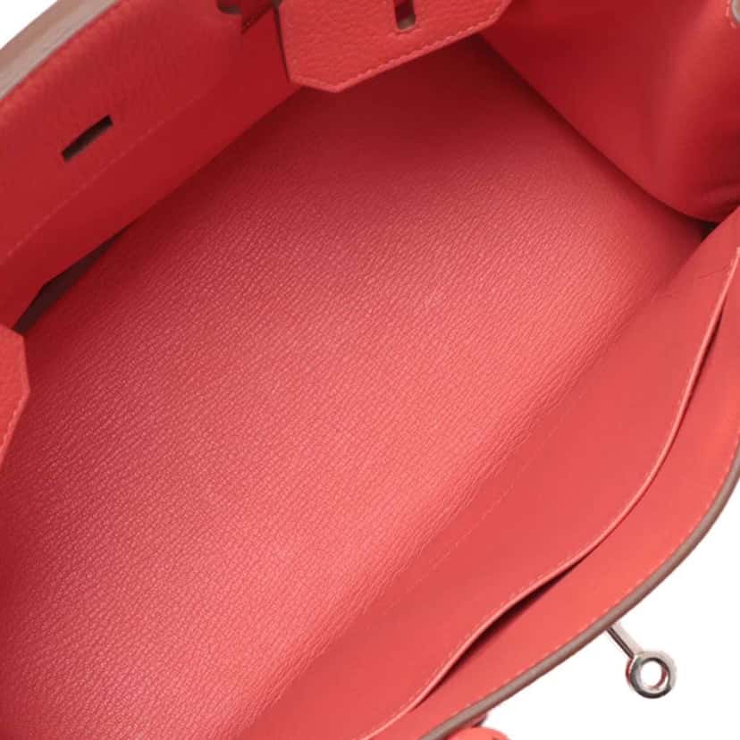 Hermès Clemence Birkin Retourne 30 Red Leather Good condition - Inside View