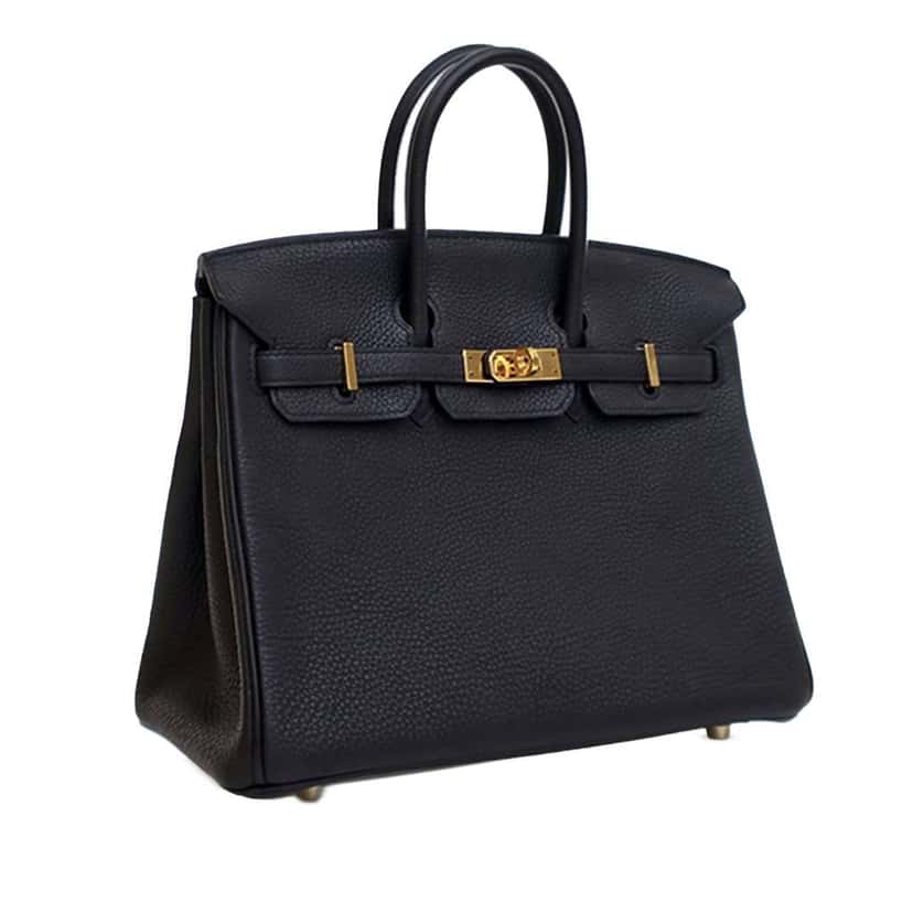 Hermès Togo Birkin Retourne 25 Black Leather Good condition - Back View