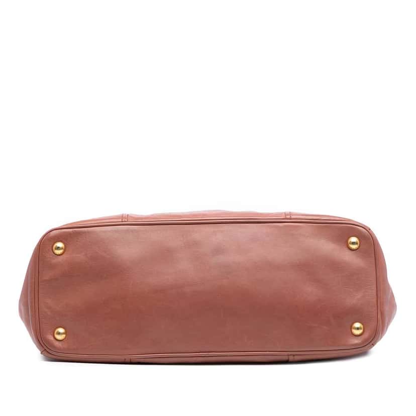 Prada Vitello Shine Satchel Brown Leather Good condition - Inside View