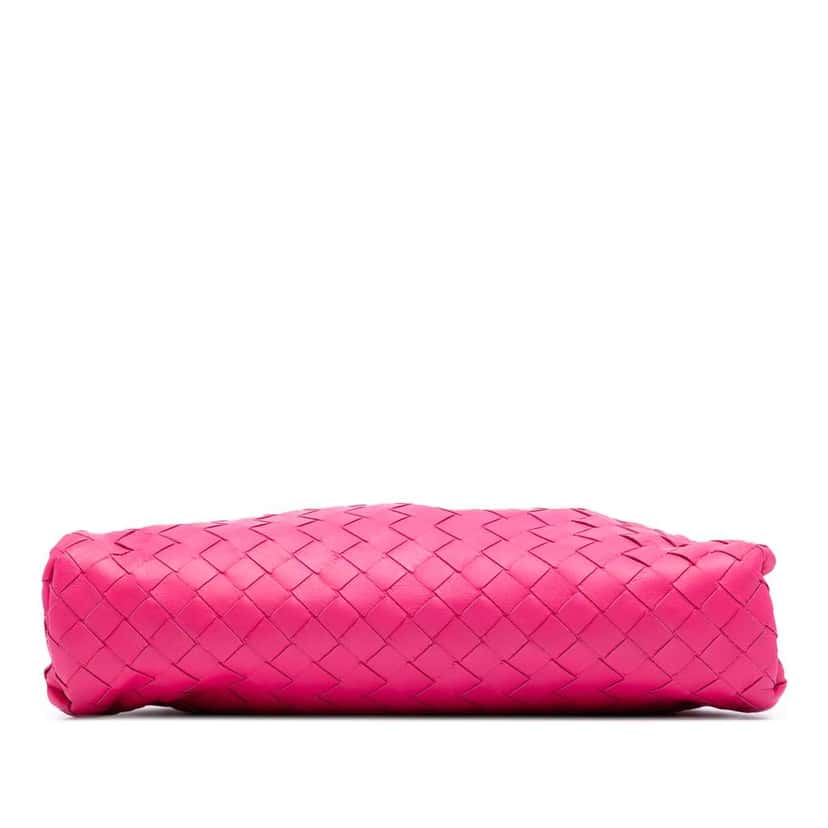 Bottega Veneta Nappa Intrecciato The Mini Pouch Pink Leather Good condition - Inside View