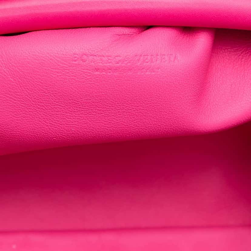 Bottega Veneta Nappa Intrecciato The Mini Pouch Pink Leather Good condition - Box View