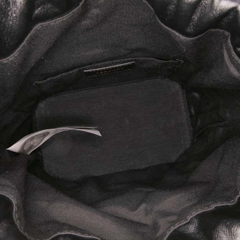 Versace Quilted Calfskin La Medusa Drawstring Bucket Bag Black Leather Good condition - Model View