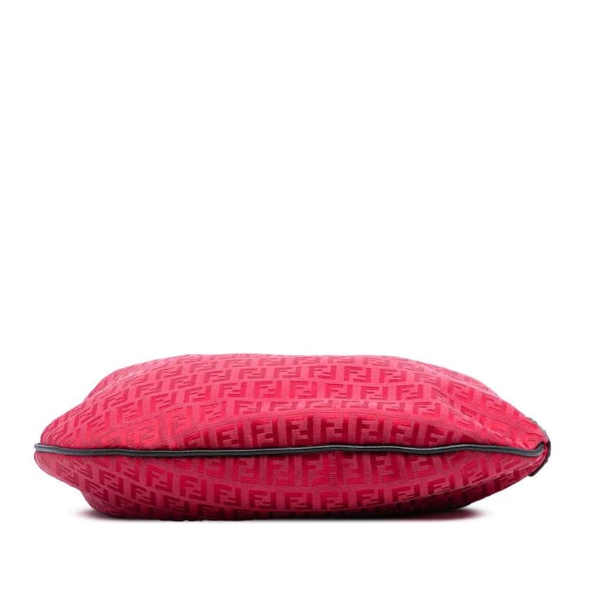 Fendi Zucchino Canvas Oyster Hobo Red Canvas Good condition - Inside View