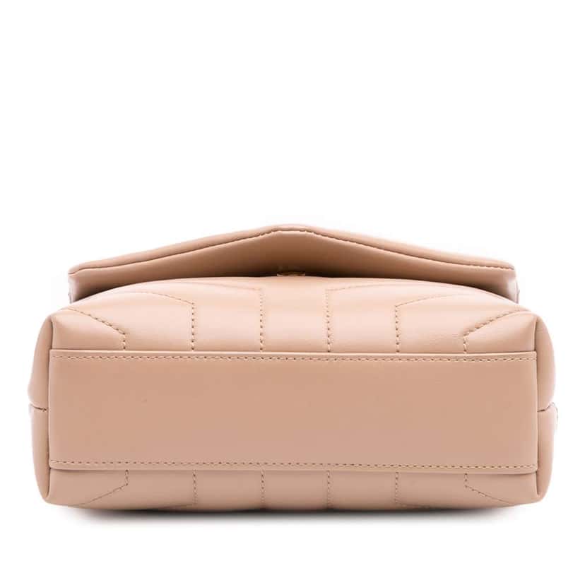 Saint Laurent Toy Matelasse Leather Monogram LouLou Crossbody Brown Leather Good condition - Inside View