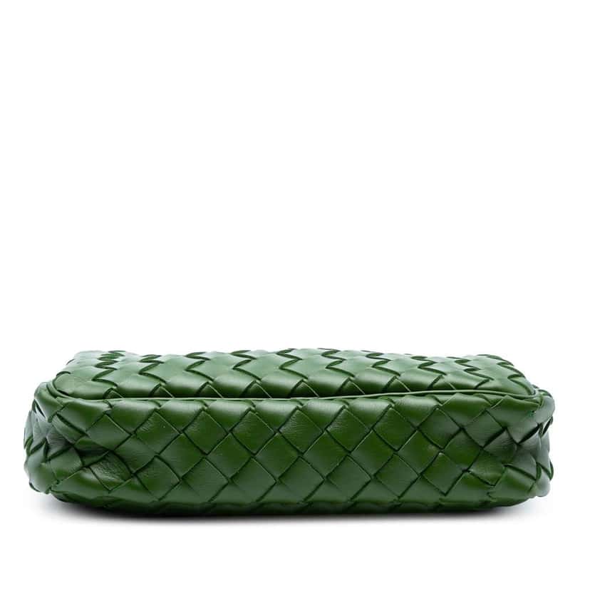 Bottega Veneta Nappa Intrecciato Crossbody Green Leather Good condition - Inside View
