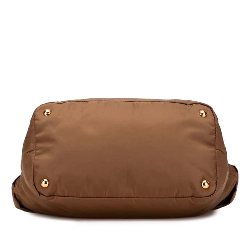 Prada Tessuto Convertible Shopping Tote Brown Good condition - Inside View