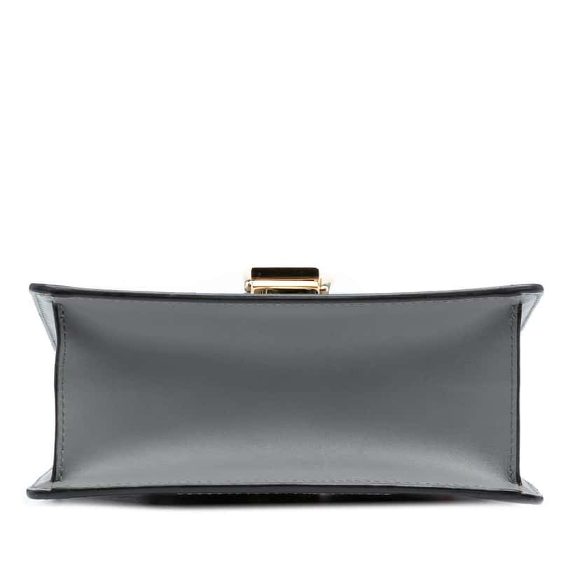 Gucci Mini Leather Web Sylvie Chain Crossbody Grey Leather Good condition - Inside View