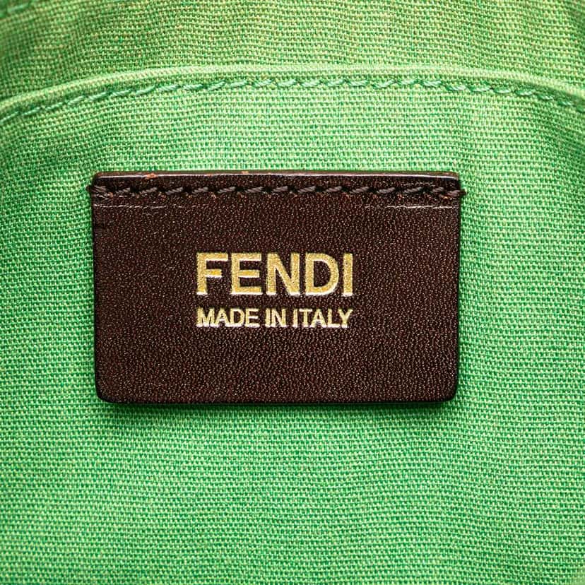 Fendi Zucca Spalmati Dots Chain Pochette Brown Canvas Good condition - Box View