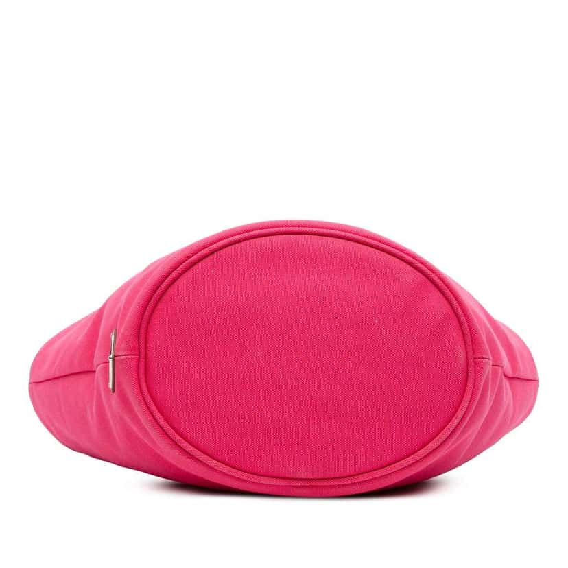 Prada Medium Canvas Canapa Logo Convertible Shopping Tote Pink Canvas Good condition - Inside View