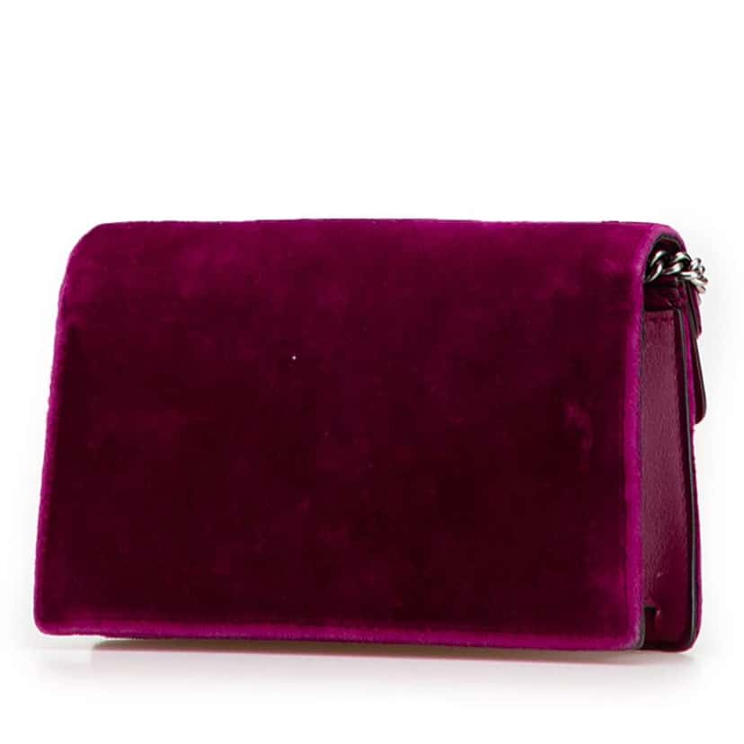 Gucci Mini Velvet Dionysus Crossbody Purple Velvet Good condition - Back View