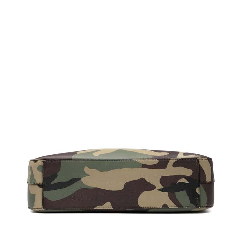 Saint Laurent Small Grain de Poudre Camouflage Museum Briefcase Brown Leather Good condition - Inside View