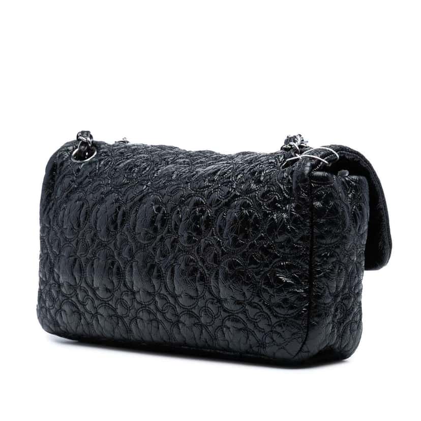 Chanel Vinyl Rock In Moscow Single Flap Black Good condition - Back View