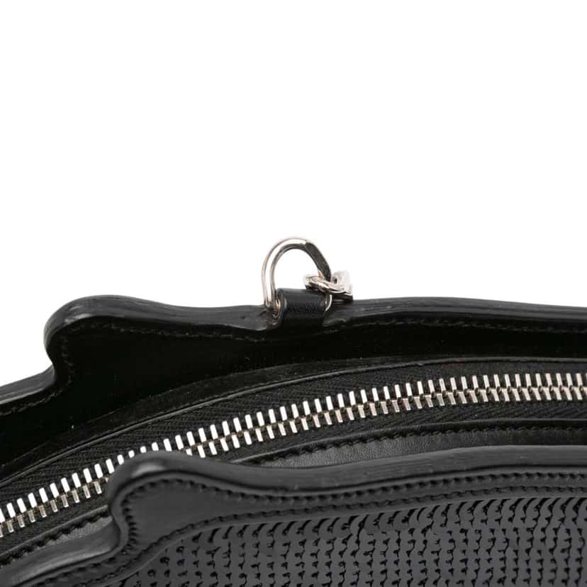 Saint Laurent Sequined Bo Gun Chain Crossbody Black Leather Very good condition - Box View