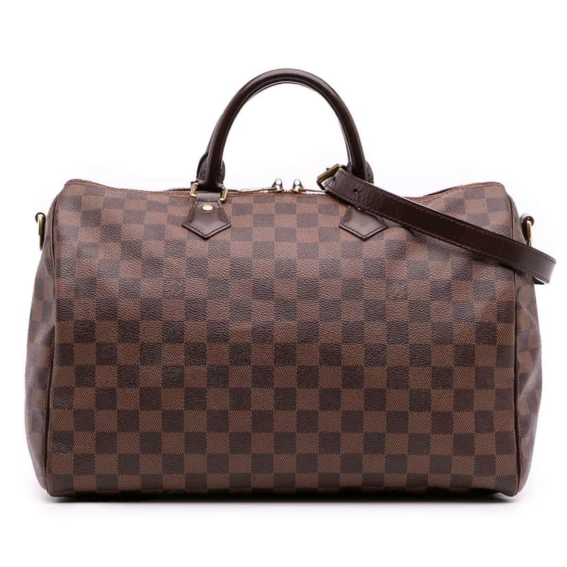 Louis Vuitton Damier Ebene Speedy 35 Brown Canvas Good condition - Front View