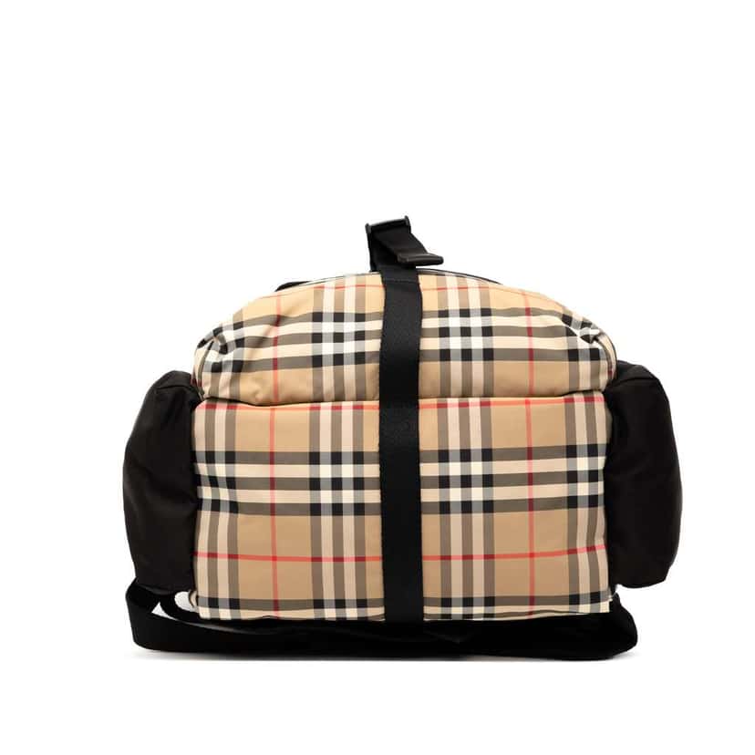 Burberry House Check Nylon Logo Print Wilfin Backpack Brown Good condition - Inside View