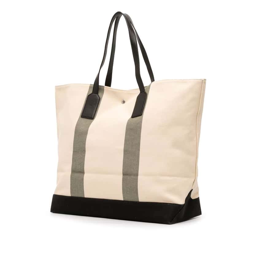 Saint Laurent Canvas East West Beach Shopping Tote Brown Canvas Good condition - Back View