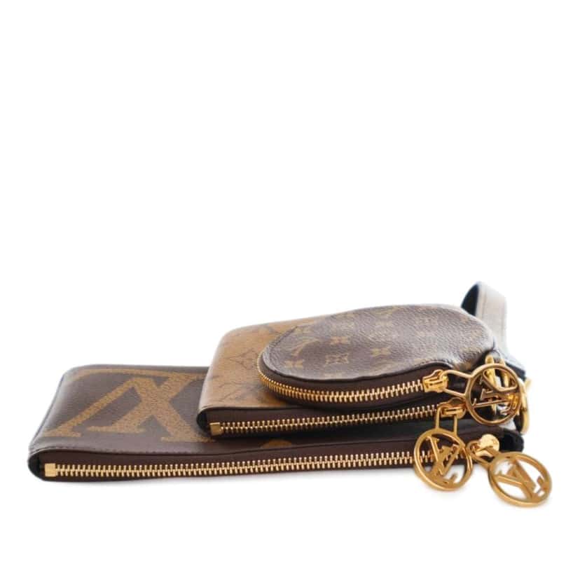 Louis Vuitton Monogram Reverse Giant Trio Pouch Brown Good condition - Model View