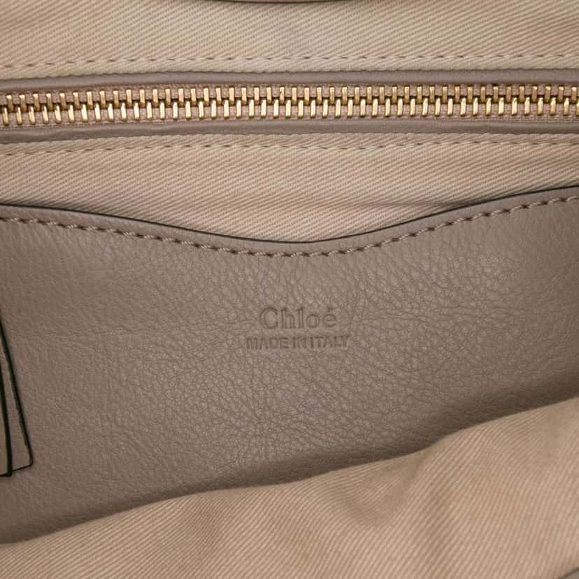 Chloé Medium Calfskin and Suede Owen Bucket Bag Brown Leather Good condition - Box View