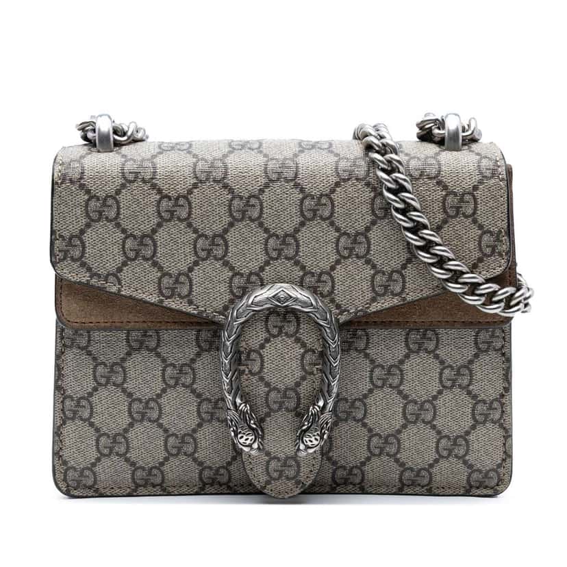 Gucci Small GG Supreme Dionysus Crossbody Brown Canvas Good condition - Front View