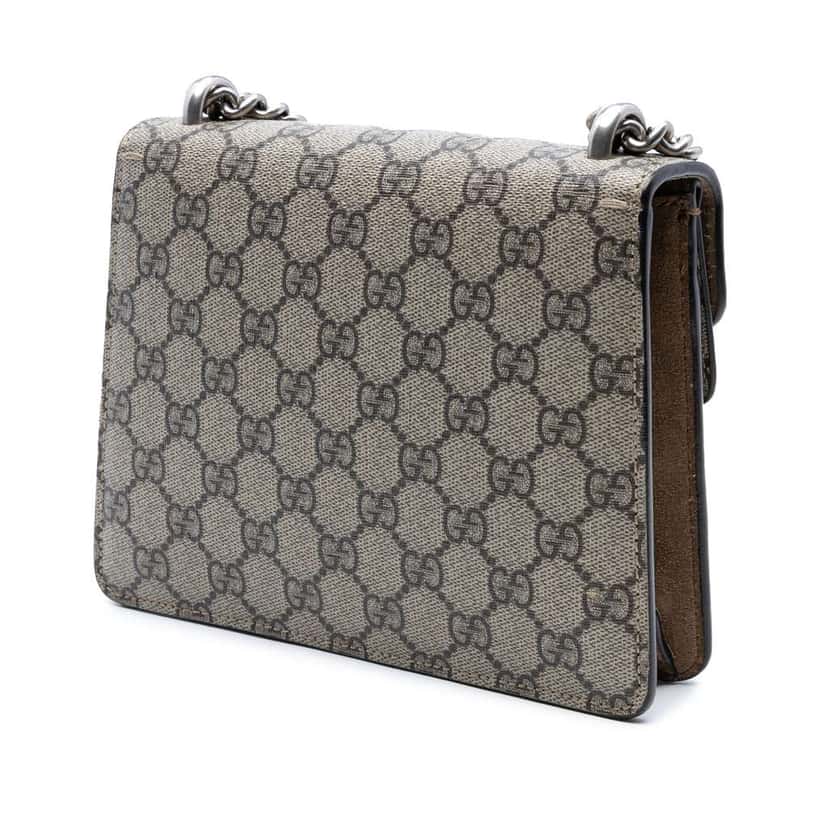 Gucci Small GG Supreme Dionysus Crossbody Brown Canvas Good condition - Back View