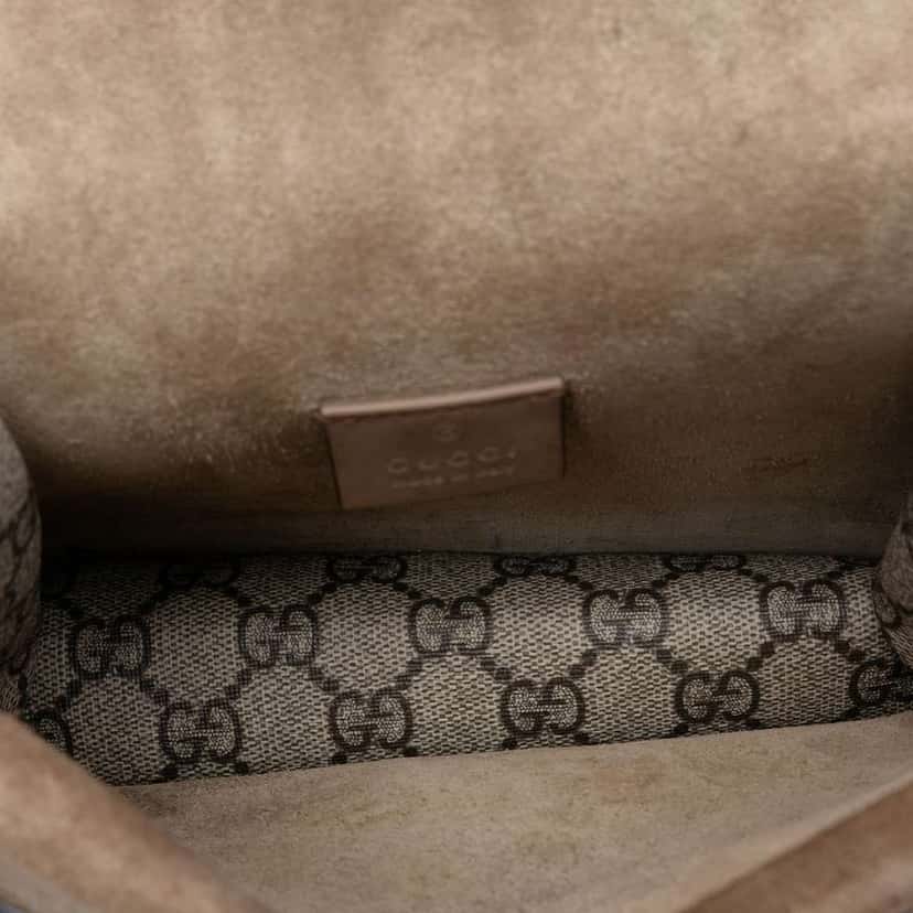 Gucci Small GG Supreme Dionysus Crossbody Brown Canvas Good condition - Model View