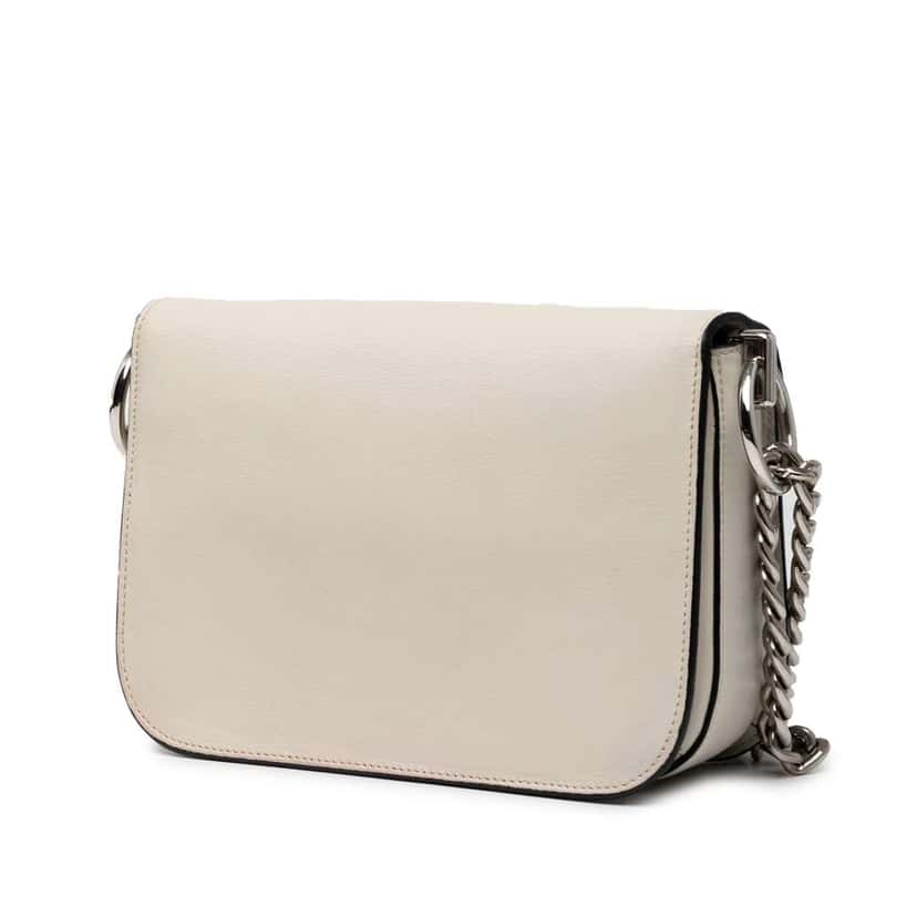 Prada Glace Calf Arcade Crossbody White Leather Good condition - Back View