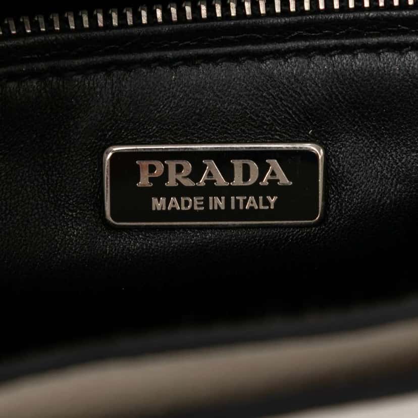 Prada Glace Calf Arcade Crossbody White Leather Good condition - Box View