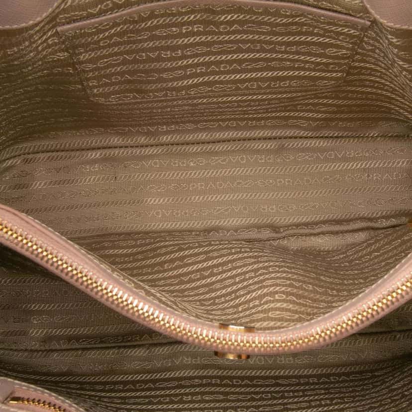 Prada Small Saffiano Lux Galleria Satchel Pink Leather Good condition - Box View