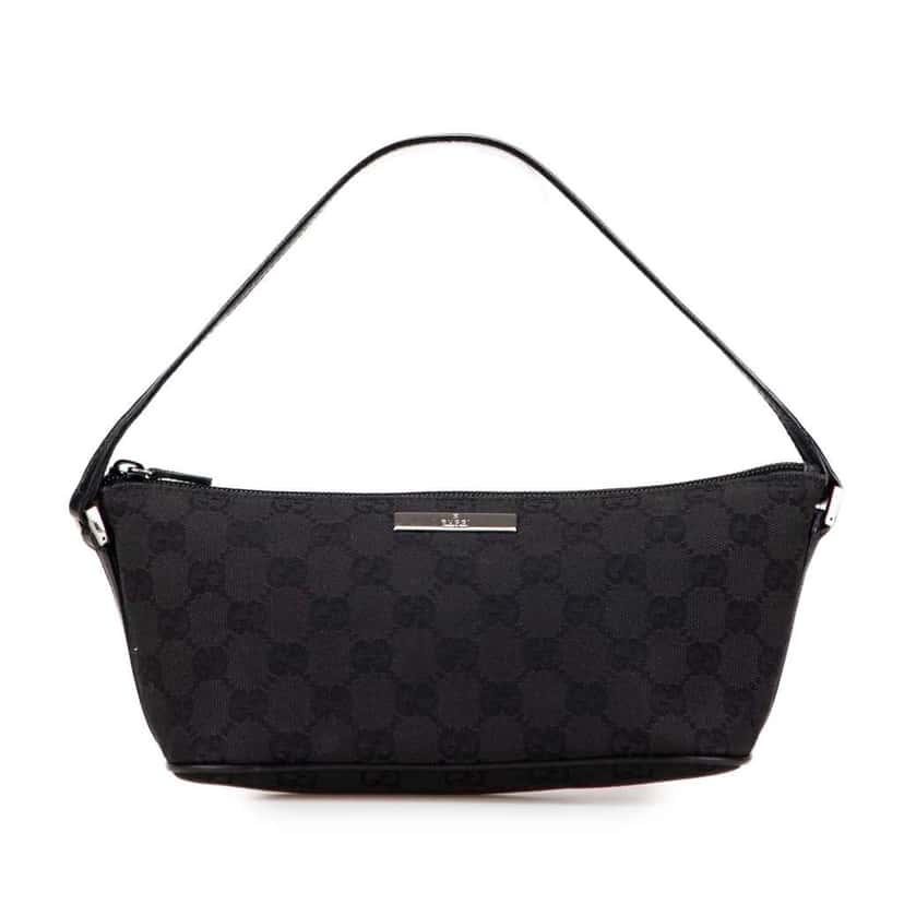 Gucci GG Canvas Boat Black Canvas Good condition - Front View