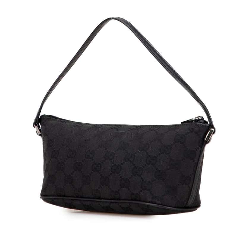 Gucci GG Canvas Boat Black Canvas Good condition - Back View