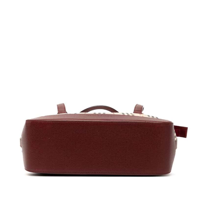 Burberry House Check Canvas Handbag Brown Canvas Good condition - Inside View