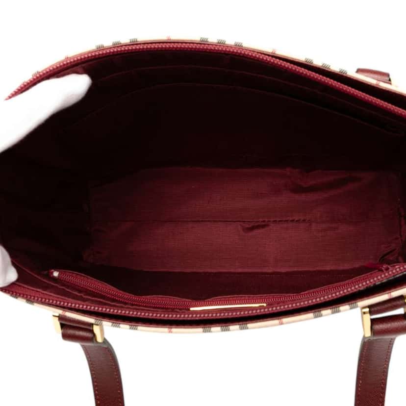 Burberry House Check Canvas Handbag Brown Canvas Good condition - Model View