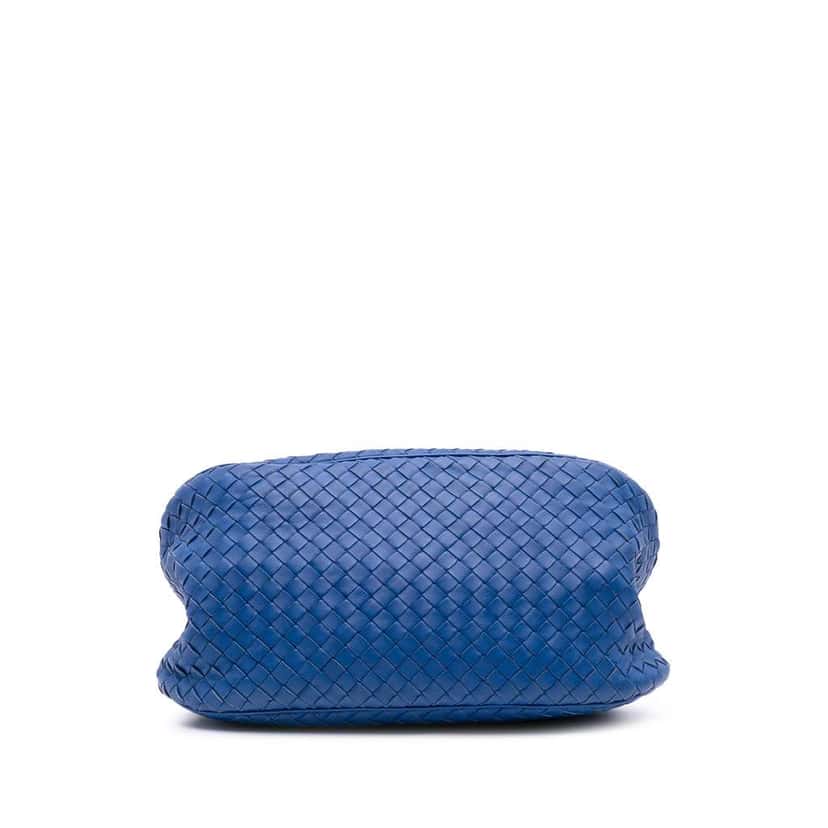 Bottega Veneta Small Nappa Intrecciato Tote Blue Leather Good condition - Inside View